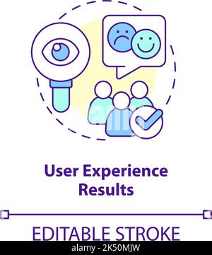 Symbol „User Experience Results Concept“ Stock Vektor
