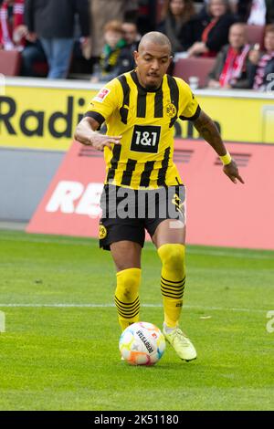 Donyell Malen (BVB) , Bundesliga-Matchday 8, 1. FC Köln gegen Borussia Dortmund, Köln, Deutschland, 01.10.2022. DIE DFL-VORSCHRIFTEN VERBIETEN DIE VERWENDUNG VON PHO Stockfoto