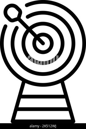 Konturvektor zum Meditieren des Zielsymbols. Stressreduzierung. Stock Vektor