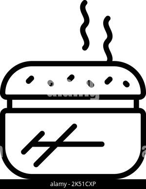 Vektorgrafik „Hot Burger“-Symbol. Gericht. Essen Küche Stock Vektor