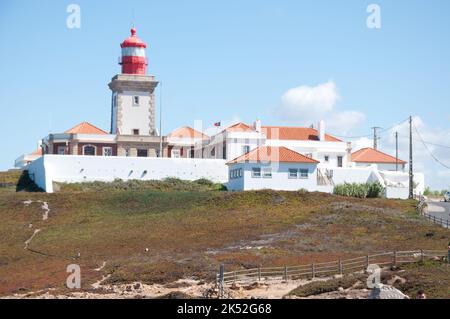 Leuchtturm am Cabo da Roca, Portugal - der westlichste Punkt Europas. Stockfoto