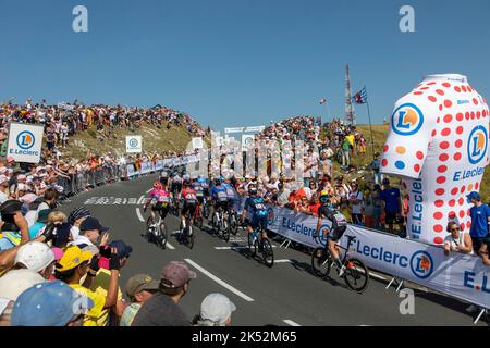 Frankreich, Pas de Calais, Cote d'Opale, Escalles, Passage der Tour de France nach Cap Blanc Nez auf der Etappe Dunkirk-Calais Stockfoto