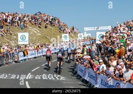 Frankreich, Pas de Calais, Cote d'Opale, Escalles, Passage der Tour de France nach Cap Blanc Nez auf der Etappe Dunkirk-Calais Stockfoto