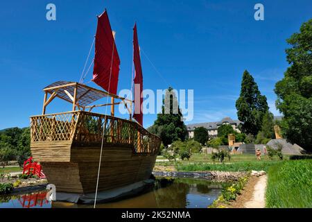 Frankreich, Haut Rhin, Husseren Wesserling, Wesserling Park, Garten, Festival des Jardins Metisses 2022 Stockfoto