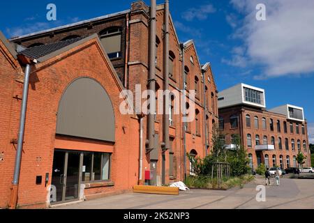 Frankreich, Haut Rhin, Mulhouse, Fonderie, ehemaliges Industriegebiet, Jetzt Fonderie Industrial Village Stockfoto