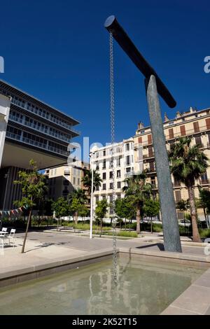 Frankreich, Var, Toulon, Bezirk Chalucet, ehemaliges Krankenhaus der Charite, Haus der Kreativität, Gebäude aus dem 19.. Jahrhundert, Kursivbrunnen Stockfoto