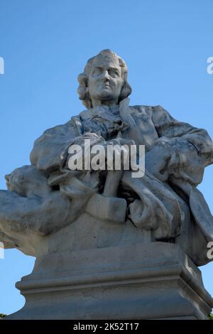 Frankreich, Var, Toulon, Bezirk Chalucet, öffentlicher Garten Alexander I., Statue des Bildhauers Pierre Puget Stockfoto