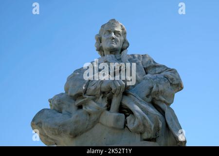 Frankreich, Var, Toulon, Bezirk Chalucet, öffentlicher Garten Alexander I., Statue des Bildhauers Pierre Puget Stockfoto