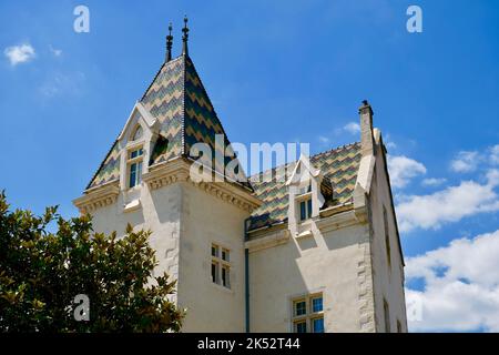 Frankreich, Cote d'Or, Burgund Klimazonen, die von der UNESCO zum Weltkulturerbe erklärt wurden, Route des Grands Crus, Cote de Beaune, Meursault, Rathaus Stockfoto