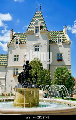Frankreich, Cote d'Or, Burgund Klimazonen, die von der UNESCO zum Weltkulturerbe erklärt wurden, Route des Grands Crus, Cote de Beaune, Meursault, Rathaus Stockfoto