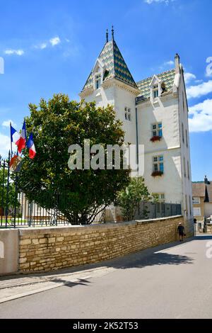 Frankreich, Cote d'Or, Burgund Klimazonen, die von der UNESCO zum Weltkulturerbe erklärt wurden, Route des Grands Crus, Cote de Beaune, Meursault, Rathaus Stockfoto