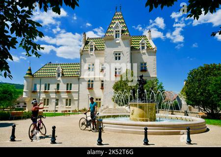 Frankreich, Cote d'Or, Burgund Klimazonen, die von der UNESCO zum Weltkulturerbe erklärt wurden, Route des Grands Crus, Cote de Beaune, Meursault, Rathaus Stockfoto