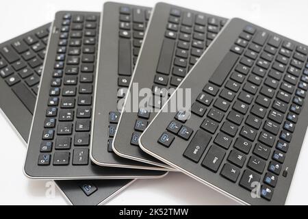 Computertastatur, Home Office mit tragbarer moderner Technologie, F-Tastatur Stockfoto