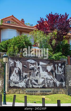 Spanien, Provinz Biskaya (Bizkaia), Guernica (oder Gernika-Lumo), Halt auf dem Camino del Norte, spanischer Pilgerweg nach Santiago de Compostela, A U Stockfoto