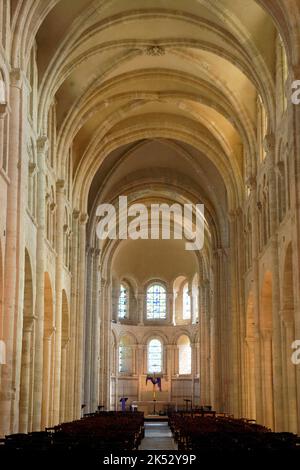 Frankreich, Manche, Halbinsel Cotentin, Lessay, Abtei Sainte Trinite aus dem 11.. Jahrhundert Stockfoto