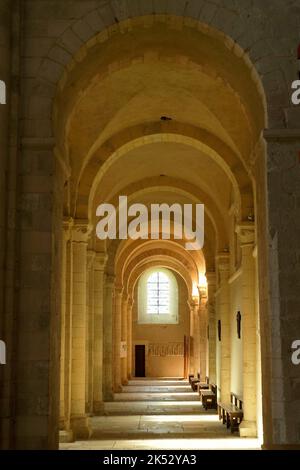 Frankreich, Manche, Halbinsel Cotentin, Lessay, Abtei Sainte Trinite aus dem 11.. Jahrhundert Stockfoto