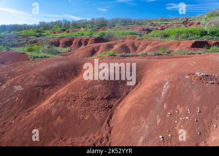 Frankreich, Aveyron (12), Camares, The rougier (roter Stein) Stockfoto