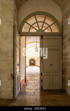 Frankreich, Saone et Loire, Maconnais, Cluny, Benediktinerabtei von Cluny, der Kreuzgang. Stockfoto