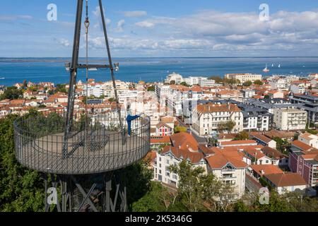 Frankreich, Gironde, Bassin d'Arcachon, Arcachon, Observatorium Sainte-Cécile (Luftaufnahme) Stockfoto