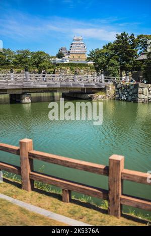 Die Burg Himeji (Himejijō), auch bekannt als Burg des Weißen Reihers, ist Japans am besten erhaltene Feudalburg Stockfoto