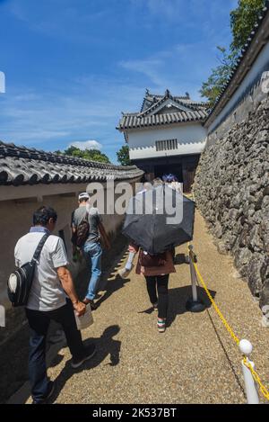 Die Burg Himeji (Himejijō), auch bekannt als Burg des Weißen Reihers, ist Japans am besten erhaltene Feudalburg Stockfoto