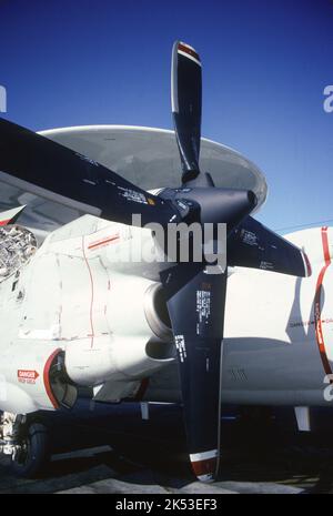 Grumman E2C Hawkeye Propellerblätter Stockfoto