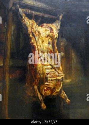 Geschlachtete Ochse, (1655), Gemälde von Rembrandt Stockfoto