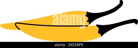 Scharfe Chilischoten. Vegetarisch gesunde Lebensmittel. Landwirtschaftliche Produkte. Bunte Chilischoten. Vektorgrafik Stock Vektor