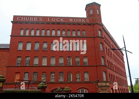 Lock Works - Chubbs Locks Building , Fryer St, Wolverhampton, West Midlands, England, UK, WV1 1HT - EXTERN Stockfoto