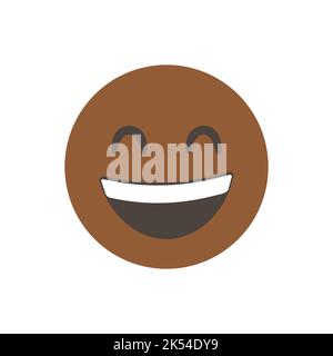 Grinsendes Gesicht mit lächelnden Augen, glückliches Gesicht, lächelndes Gesicht. Vektor-Illustration. Lächelndes Emoticon Charakter Design. 3D Emoticon für das Web. Vector Emoji Stock Vektor