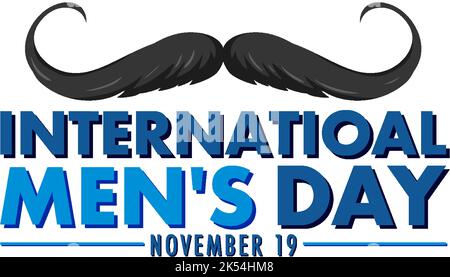 Illustration zum internationalen Bannerdesign für Herren Stock Vektor