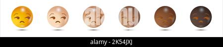 3D Lächeln. Vektor-Illustration. Lächelndes Emoticon Charakter Design. 3D Emoticon für Web. Für Emoticon Zeichen Design-Sammlung. Für Web Stock Vektor