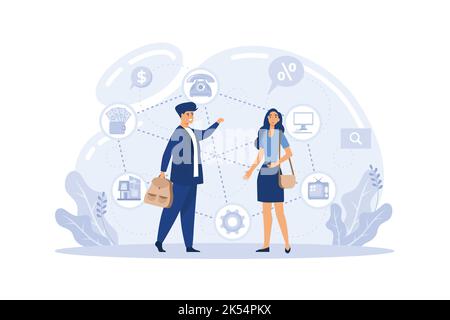 Crypto Exchanges, dezentrale Finanzierung, Hardware Cold Wallet Metaphor set. Defi Finanz- und Blockchain-Technologie-Konzept, anonyme Internet-Transaktionen Stock Vektor