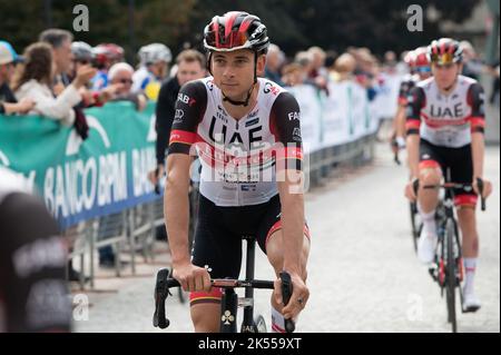 Davide Formolo, VAE Team Emirates während der Tre Valli Varesine, Street Cycling in Busto Arsizio/Varese, Italien, Oktober 04 2022 Stockfoto