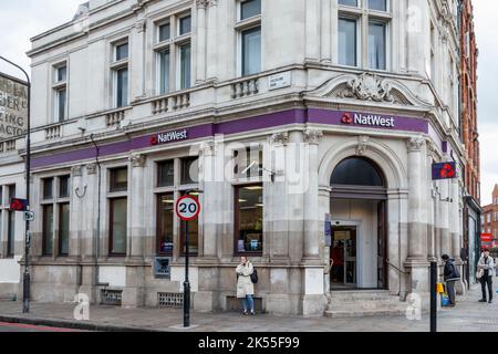 Eine Filiale der NatWest Bank in Camden Town, London, Großbritannien Stockfoto