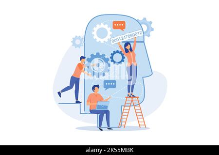 Zahlungsaufschub Netto-Zahlungsbedingungen, kaufen jetzt zahlen später, Student Darlehen dept, finanzielle Härte, qualifizieren für Aufschub, Kredit-Score-Bereich flach desig Stock Vektor