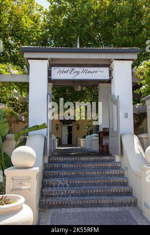 Eingang zum Hout Bay Manor Hotel, in Kapstadt - Südafrika Stockfoto