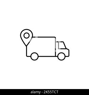 Lieferwagen Icon Line Stil Stock Vektor