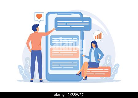 Online-Umfrage Internet-Fragebogen-Formular, Online-Marketing-Research-Tool, Datenanalyse-Plattform, erhalten Publikum Feedback, Kundenservice flaches Design Stock Vektor