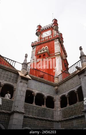 Palast von Pena in Sintra. Lissabon, Portugal. Stockfoto