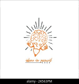 Ideen in Bleistift kreativ / Logo Design Inspiration Stock Vektor