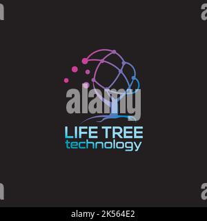 Life Tree Technologie / Logo Design Inspiration Stock Vektor