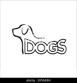 Hunde exklusives Logo Design Inspiration Stock Vektor