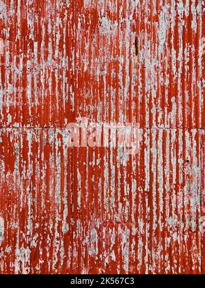 Rostige alte rote Metallic-Wandstruktur - Stock Foto Stockfoto