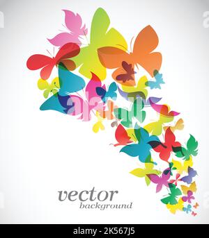 Schmetterling-Design auf weißem Hintergrund - Vektor-Illustration. Vektor. Leicht editierbare Vektorgrafik mit Ebenen. Wilde Tiere. Stock Vektor