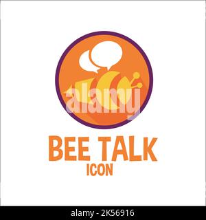 Inspiration für Bee Talk Icon/exklusive Logos Stock Vektor