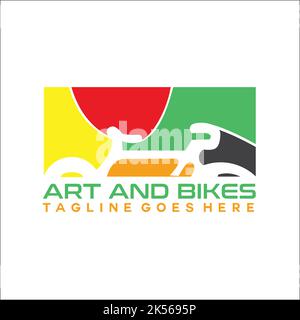 Kunst und Fahrräder Logo exklusive Design-Inspiration Stock Vektor