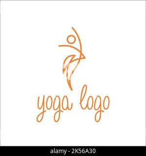 Yoga-Logo / exklusive Logo Design-Inspiration Stock Vektor