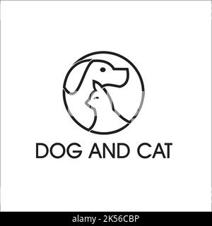 EXKLUSIVES Logo VON DOG UND CAT als Inspiration Stock Vektor