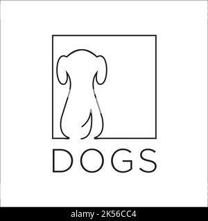 HUNDE exklusives Logo Design Inspiration Stock Vektor